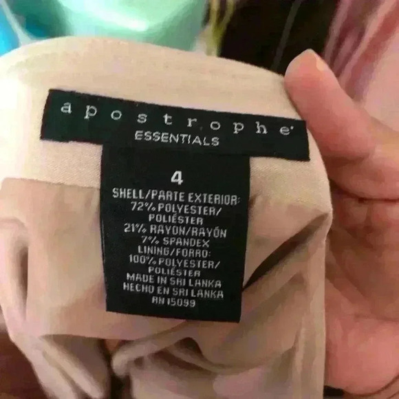 Vtg Apostrophe Beige Creme Pleated skirt Women size 4 - Picture 8 of 8